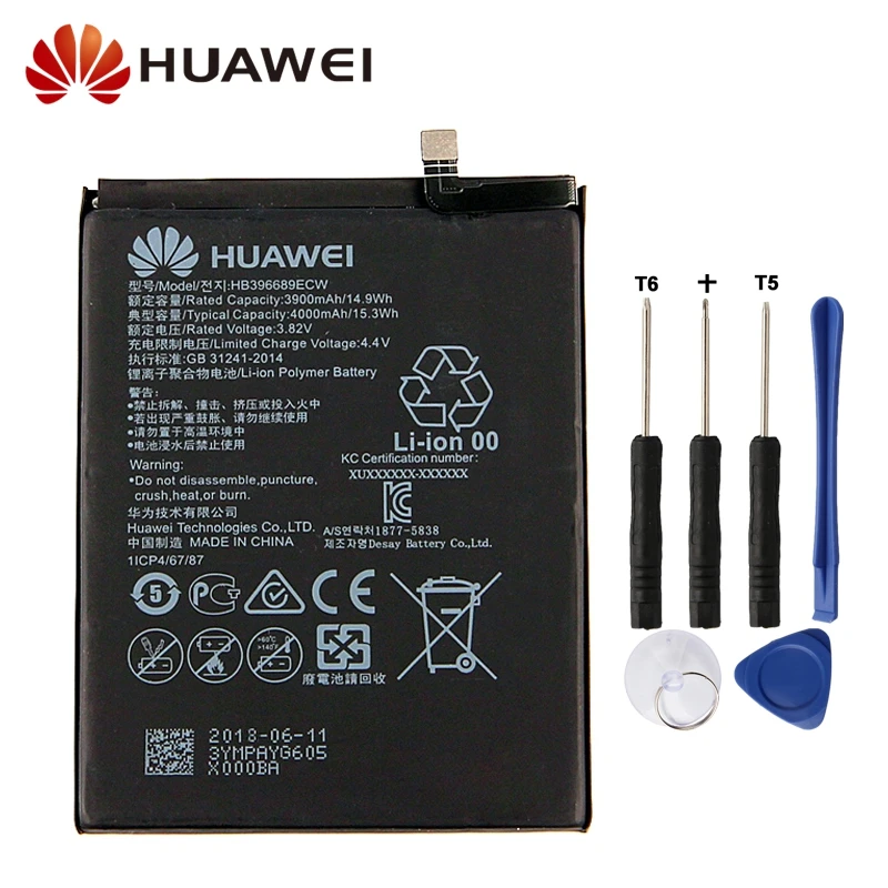 

Original Replacement Battery Huawei HB396689ECW For Huawei Mate 9 Mate9 Pro Authentic Phone Battery 4000mAh