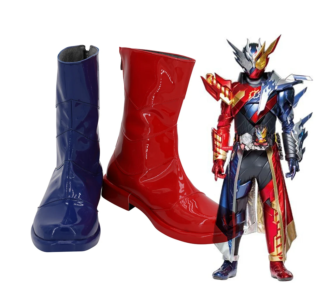 

Masked Rider Build Trial Form Cosplay Boots Shoes Kamen Rider Cosplay Red Blue Boots Custom Made Any Size