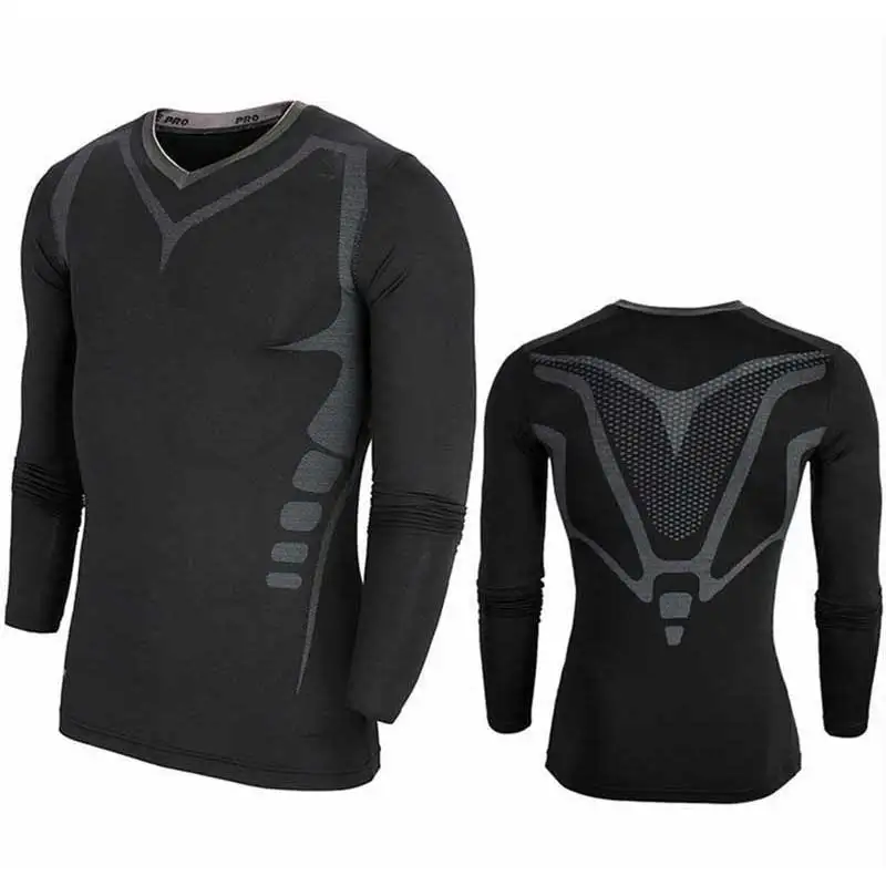 

2018 Men Workout GYM Fitness Tops Long Tee Sport Running Train Quick Dry Compression Exercise Muslce Bodybuilding T Shirt UX66