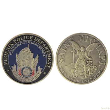 

Commemorative Coin Saint Michael Phoenix Police Collection Arts Gifts Souvenir Noncurrent Coin Aug22_18