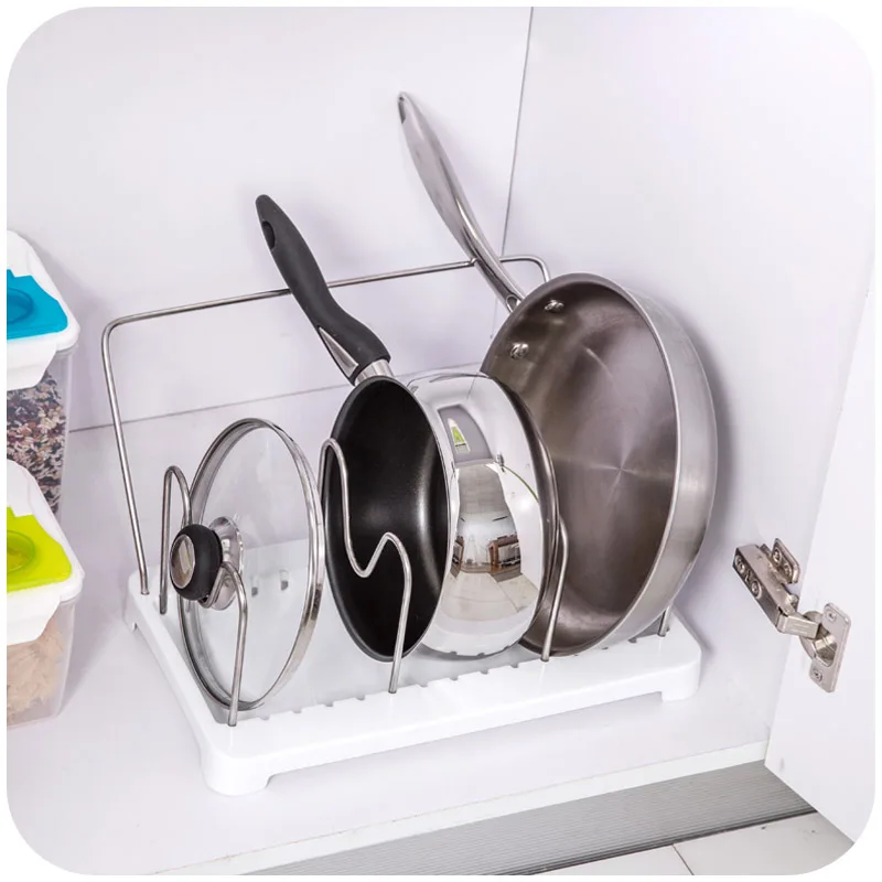 Kitchen countertops lid rack storage rack, multi functional pot rack