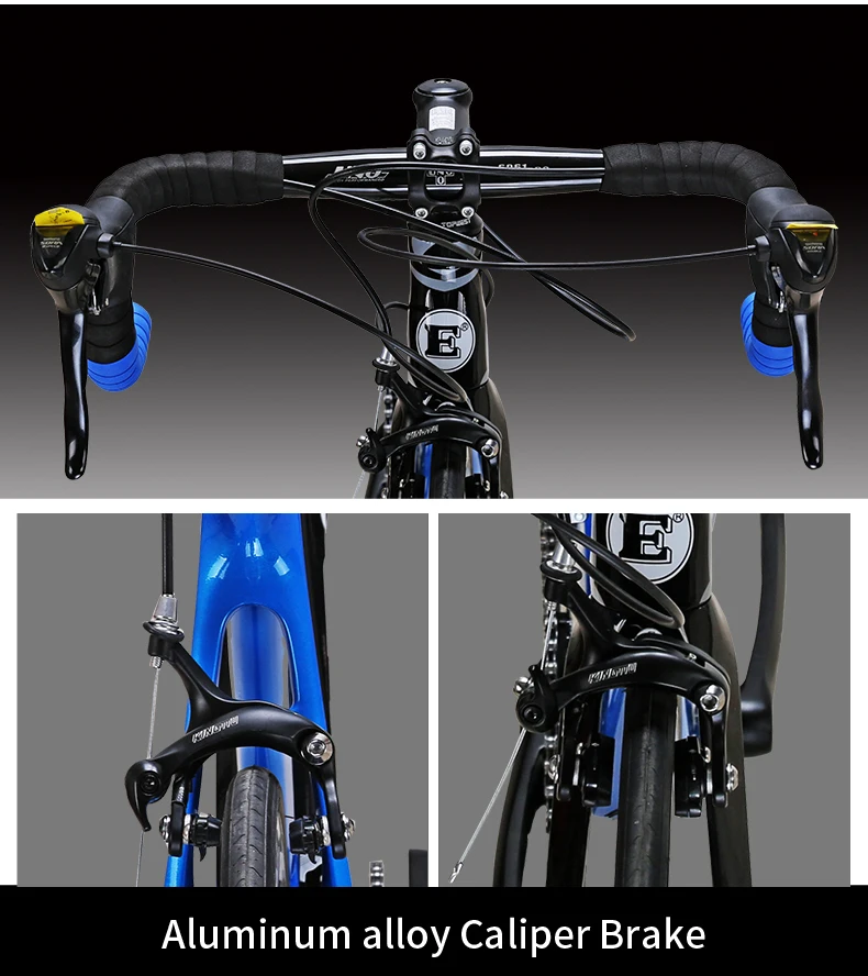 Flash Deal EUROBIKE 50CM Carbon Frame   700C Racing BicycleEurobike 18 Speed Road Bike 9