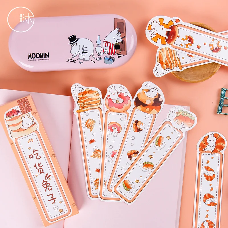 

30pcs/lot Lovely Cartoon rabbit Dessert bread Bookmarks Novelty Book Reading Item Creative Gift for Kids Children Stationery