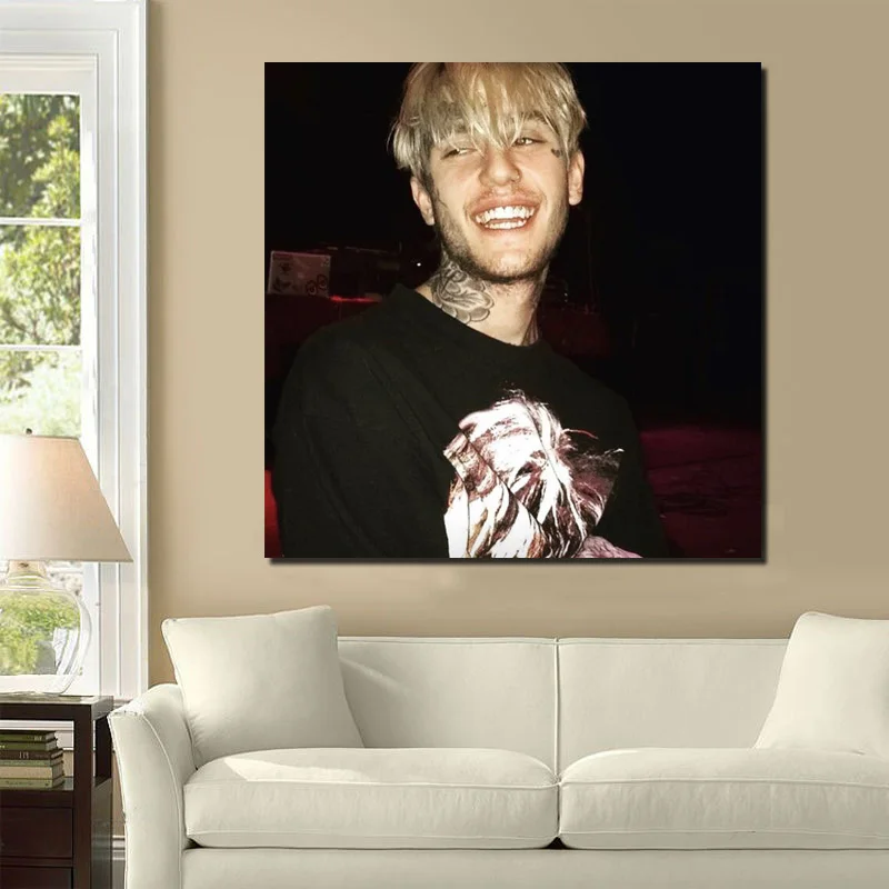 

Happy Laughter Lil Peep Canvas Painting Print Living Room Home Decoration Artwork Modern Wall Art Oil Painting Posters Pictures