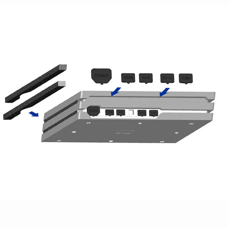 Пылезащитная крышка чехол губки пробки фильтр сетка заглушка пылезащитный комплект для PS4 Slim/Pro игровая консоль DIY аксессуары