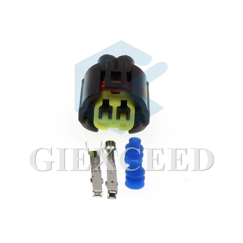 

2 Sets 2 Pin Automotive Connector Waterproof Electrical Auto Socket Plug With Pins And Seals