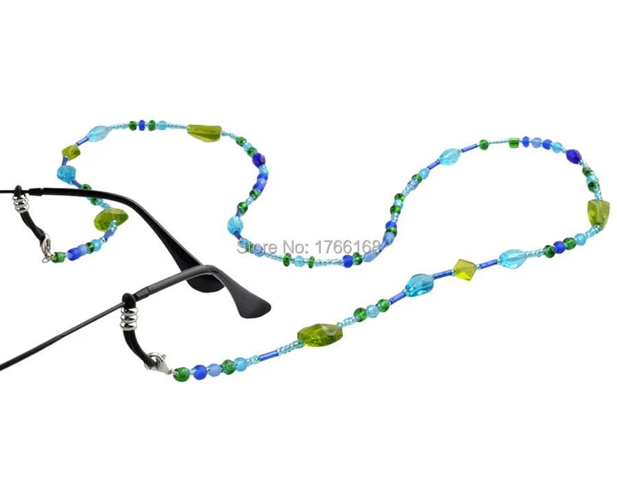 20 шт синий стеклянный материал бисером очки солнцезащитные очки es для чтения стекло шейный держатель шнур очки ремешок