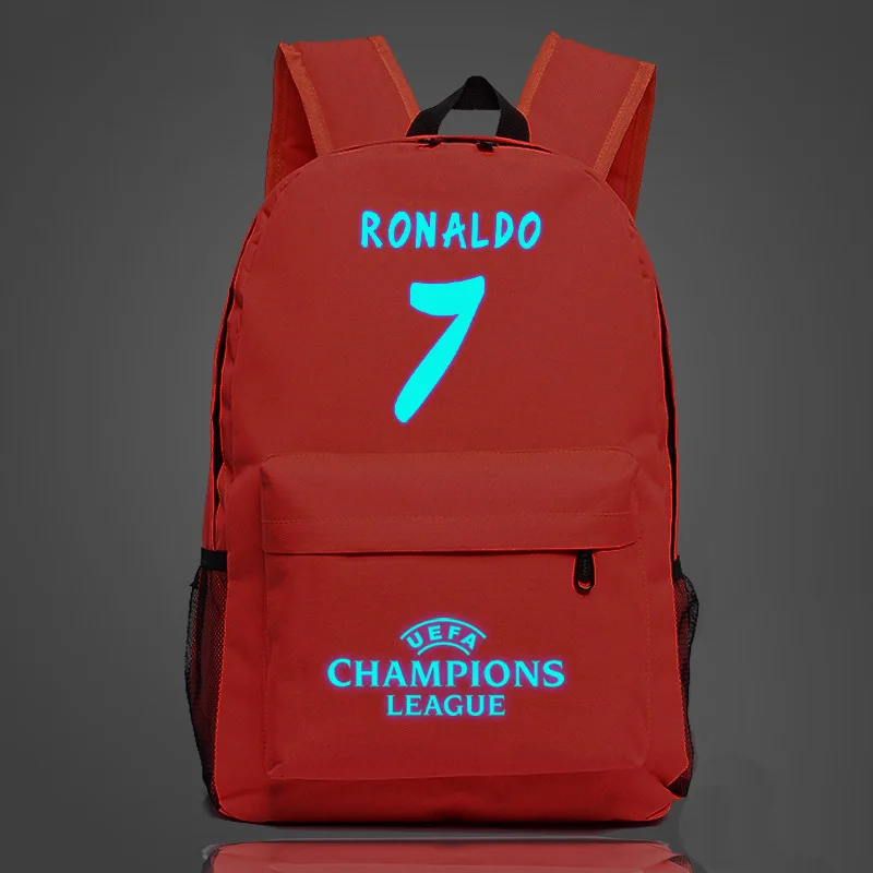 Luminous Teenage Backpack Boys Girls School Bags C Ronaldo Printing Schoolbags Night Rucksack Satchel Mochila BP0257 (17)