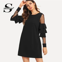 Sheinside-Ruffle-Sleeve-Black-A-Line-Work-Dress-Round-Neck-Contrast-Mesh-Tiered-Layer-Straight-Women.jpg_220x220.jpg