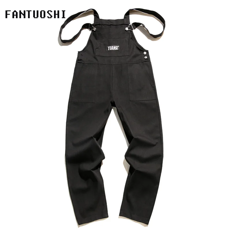 Men's Pants street casual jumpsuit Slim Casual washed Cotton Straight Pants High Quality men pants suspenders plus size XXL Men's Pants street casual jumpsuit Slim Casual washed Cotton Straight Pants High Quality men pants suspenders plus size XXL
