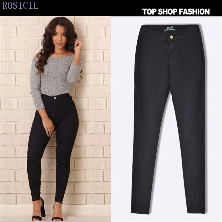 ROSICIL New Arrival Wholesale Woman Denim Pencil Pants Top