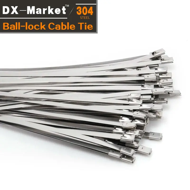 

8*600 , 100pcs , self-locking cable tie , 304 stainless steel hasps