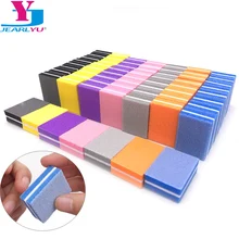 50 sztuk wapno A Ongle Professionel pilnik do paznokci Mini gąbka szlifowanie polski polerowanie bloki 100/180 szlifowanie bufory zestaw przyborów do Manicure