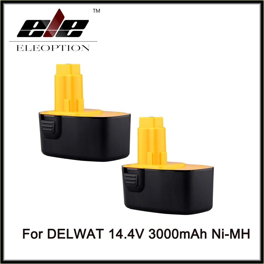 

Eleoption 2x 14.4V 3.0Ah 3000mAh Ni-MH For Dewalt Power Tool Battery DC9091 DC9091 DE9038 DE9091 DE9092 DW9091 Cordless Drill