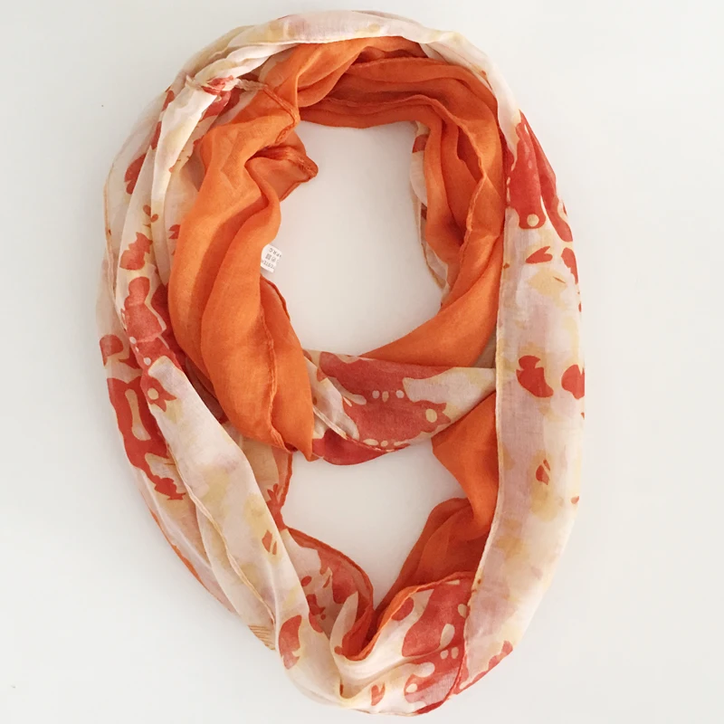 

2019 Fashion Lightweight Women Ring Scarf Leopard Print Polyester Soft Warm Small Loop Infinity Scarves Blue Orange Pink