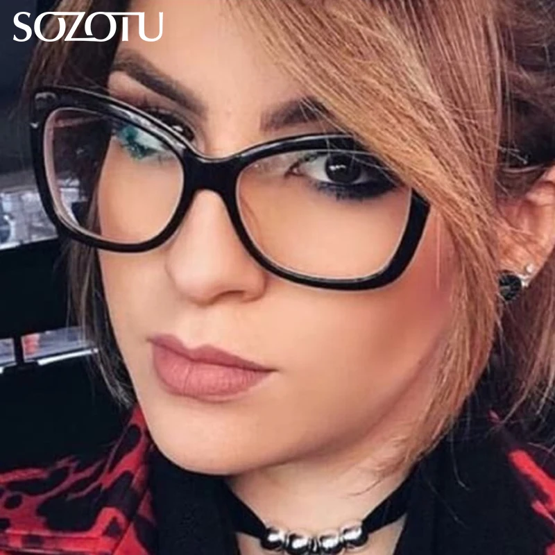 

Fashion Eyeglasses Frame Women Prescription Optical Computer Clear Lens Glasses Spectacle Frame For Female Oculos YQ396