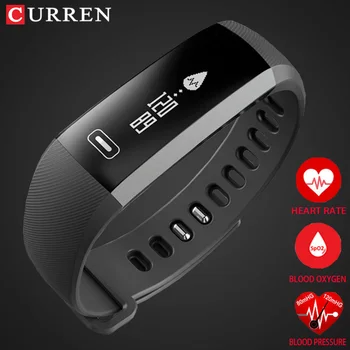 

CURREN pro Smart wrist Band Heart rate Blood Pressure Oxygen Oximeter Sport Bracelet Watch intelligent For iOS Android Smartband