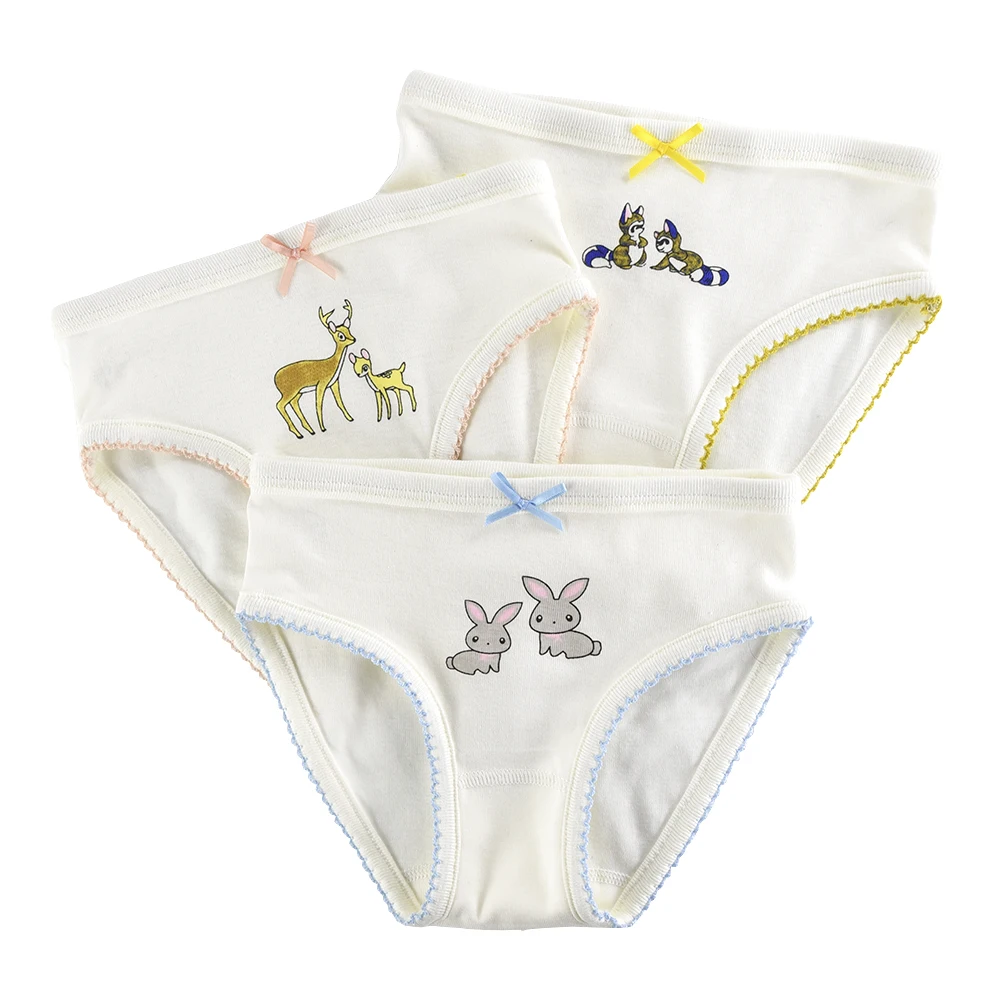 Cheapest 3 Pcs/Lot Cotton Cute Bow Tie Kids Underwear Girls Panties for