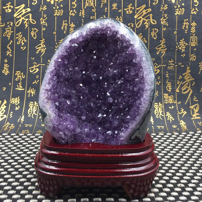 

1100-1300g Natural Amethyst hole crystal quartz Brazil Beautiful Natural agate hole