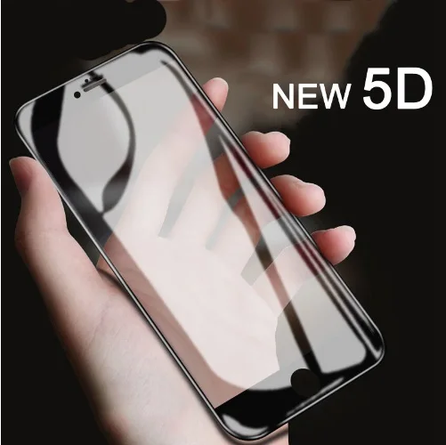 

YPAY Protective Glass on the For iPhone 6 S 7 Glass Tempered Screen Protector 5D Protective Glass For iPhone 6 S 8 Plus X Film