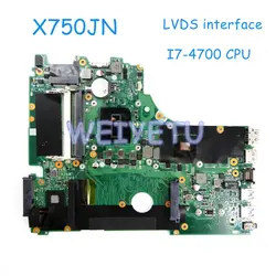 X750JN I7-4700CPU GT840M LVDS интерфейс PM для ASUS X750J X750JN A750J K750J Материнская плата ноутбука X750JN тестирование