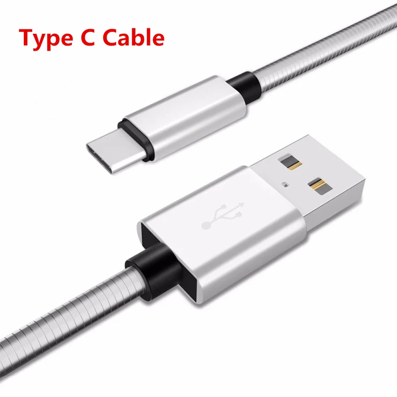 

Metal Cable USB Type C for Samsung S9 S8 Fast Charge Type-C Mobile Phone Charging Wire USB C Cable for Xiaomi mi9 Redmi note 7