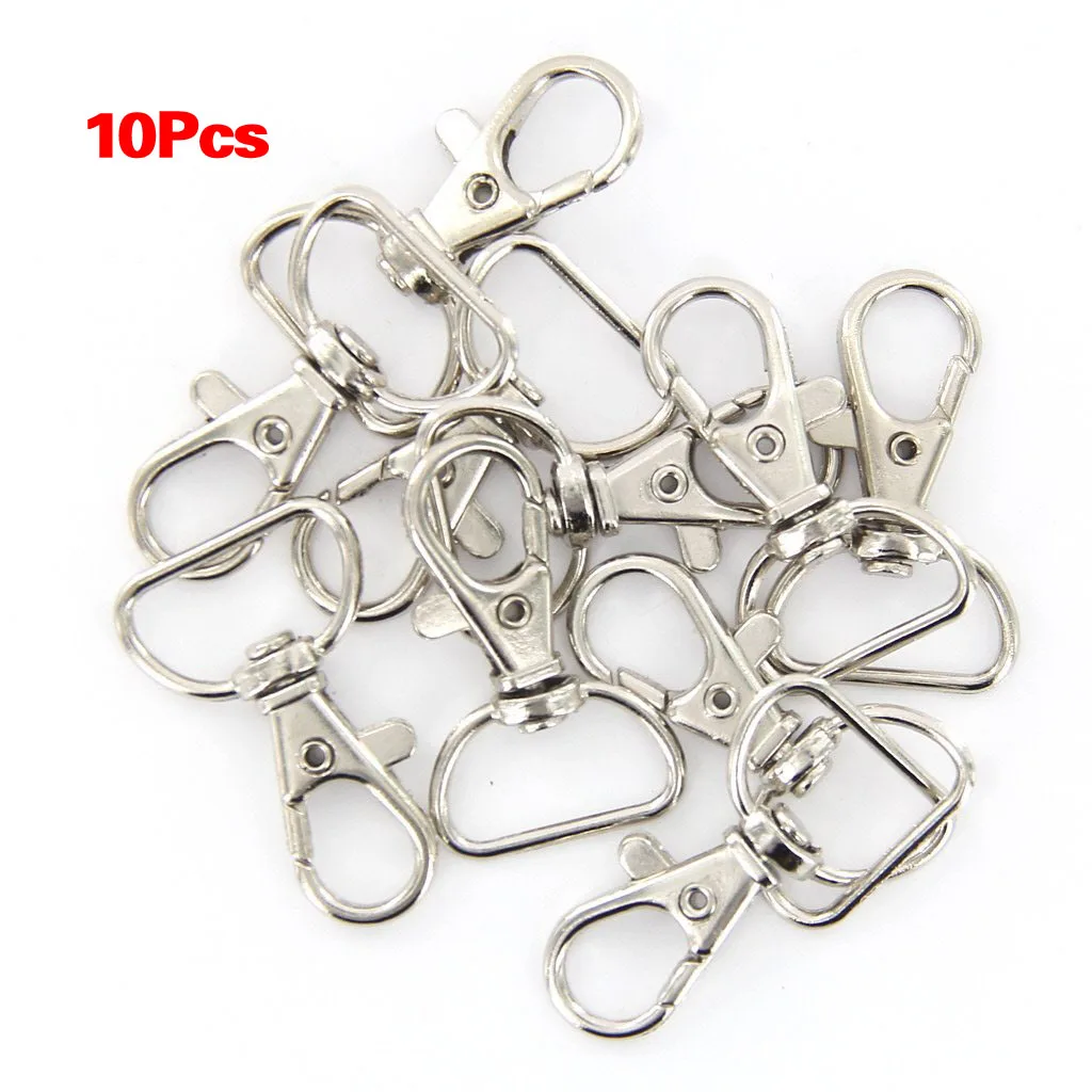 

10pcs 23mm x 38mm silver color swivel carabiners