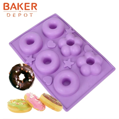 BAKER DEPOT, силиконовая форма для выпечки торта, желе, пудинг, пасмурная форма, силиконовый пончик, хлеб, инструмент для выпечки, ледяное мыло, торт, украшенная форма - Цвет: CDSM-721