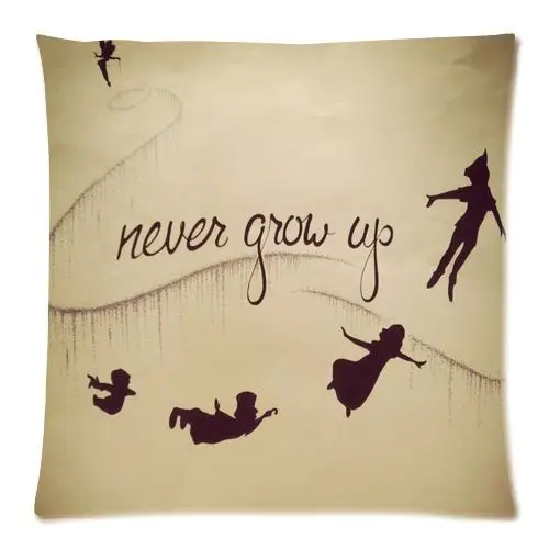 Hot Selling Peter Pan Never Grow Up Cushion Cover Custom Throw