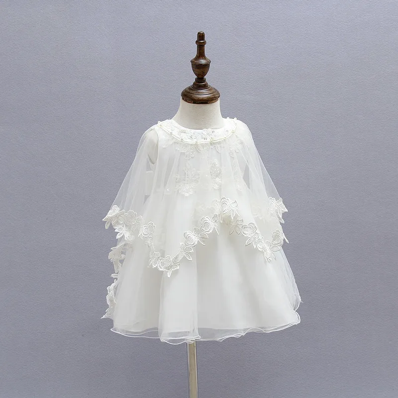 Носки для новорожденных, крестильное платье для девочек детское белое кружевное платье принцессы; платье для крещения крестильное платье одежда для малышей шифоновое платье для девочек 3 шт./компл