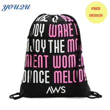 Free design polyester drawstring Bag advertising drawstring backpack escrow accepted and free shipping