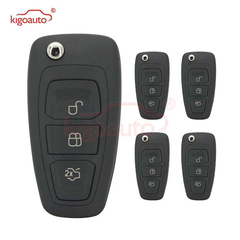 Kigoauto 5 шт. 2036872 3 кнопки 434 МГц FSK 4D63 чип для Ford Mondeo Focus C-Max S-Max 2011 2012 2013 AM5T15K601AD флип-ключ