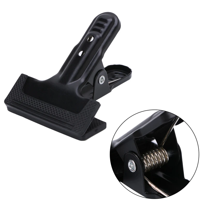 

OOTDTY New Photo Studio Photography Background Spring Clamp Strong Metal Rubber Coated Clip