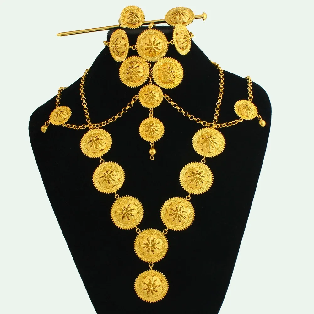 Vintage wedding jewelry sets fashion Gold Filled Jewelry Ethiopian