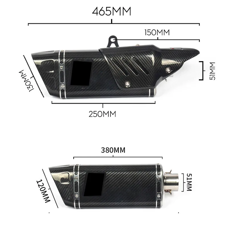 Универсальный выхлоп 51 мм для Kawasaki Z900 Z1000 Yamaha R3 Honda 125 Xadv Suzuki Gsxr аксессуары