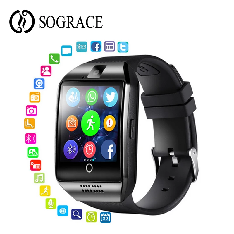 

Q18 Smart Watch 1.3inch HD Big Screen Support Camera Dial/answer SIM/TF Card Fitness Tracker Bluetooth Bracelet VS DZ09 A1 V8