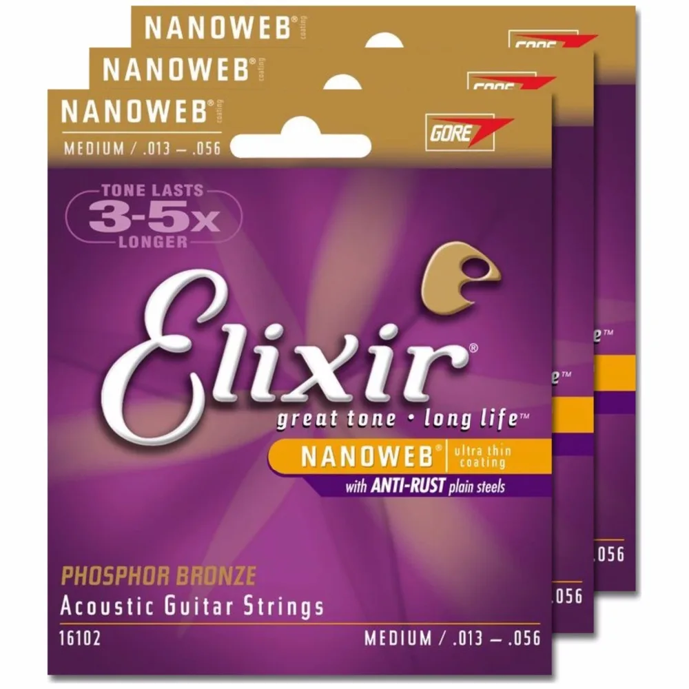 

Nanoweb guitar strings 11002 11027 11052 Medium Nanoweb Coated Phosphor Bronze for Acoustic Guitar String