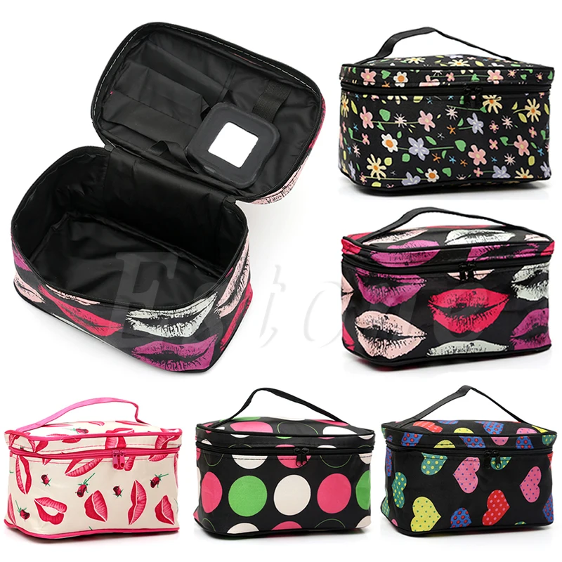 

THINKTHENDO Women Makeup Cosmetic Case Toiletry Bag Travel Handbag Storage Organizer Bag New