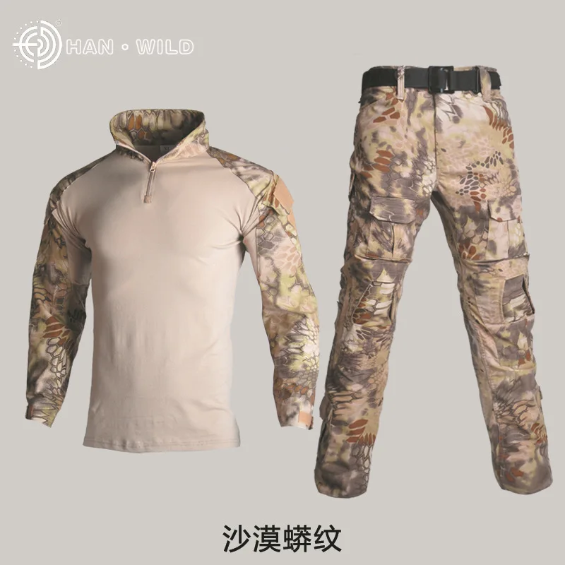 Армейская одежда, зимняя тактическая камуфляжная Военная униформа, летняя одежда для мужчин, США, военный боевой топ, рубашка - Цвет: Desert