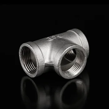 

5PCS 3/8" Tee 3 way Female Stainless Steel 304 Threaded Pipe Fitting BSP