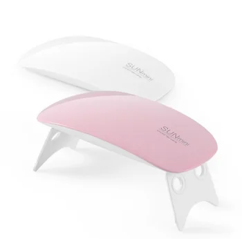 

Brand White Light LED UV Lamp 6w SUN LED UV Sun mini Nail Dryer Machine For Curing Nail Polish Gel Nail Art Tools /by DHL 100pcs