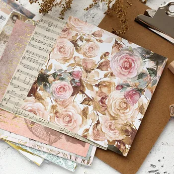 

10Pcs/Set 152*152mm Old Time Sulfuric Acid/Copper Paper Wrap Artware Packing Package Paper for Envelope Notebook Student Gift