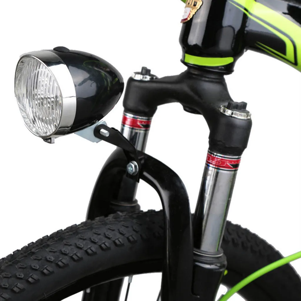 Best Classic LED Vintage Bike Headlight Bicycle Retro Head Light Front Fog Lamp Waterproof design 3 white LED bright LED 6
