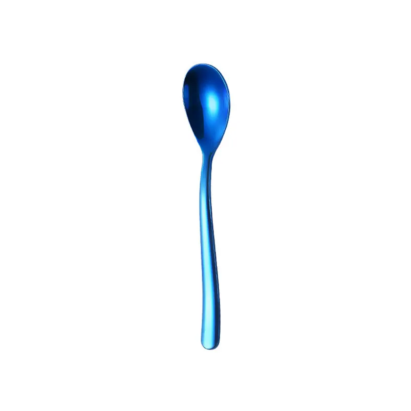 stainless steel Colorful Spoon Long Handle Spoons Flatware Coffee Drinking Tools Kitchen Gadget coffee tea dessert R08 (5)