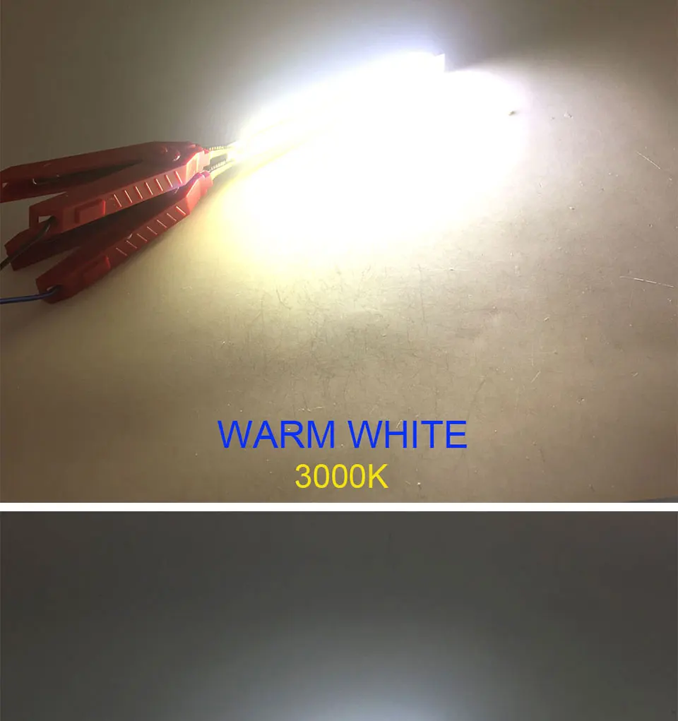 120mm 4.72in LED Bar Light Strip COB Bulb 12V 7W 10W LED Lamp Green Blue Red White Emitting Colors 12010mm COB Chip (12)