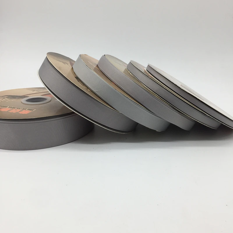 Лента высокого качества 5 ярдов 6/10/15/20/25/38/50 мм|grosgrain ribbon|ribbons for giftsgrey grosgrain ribbon |