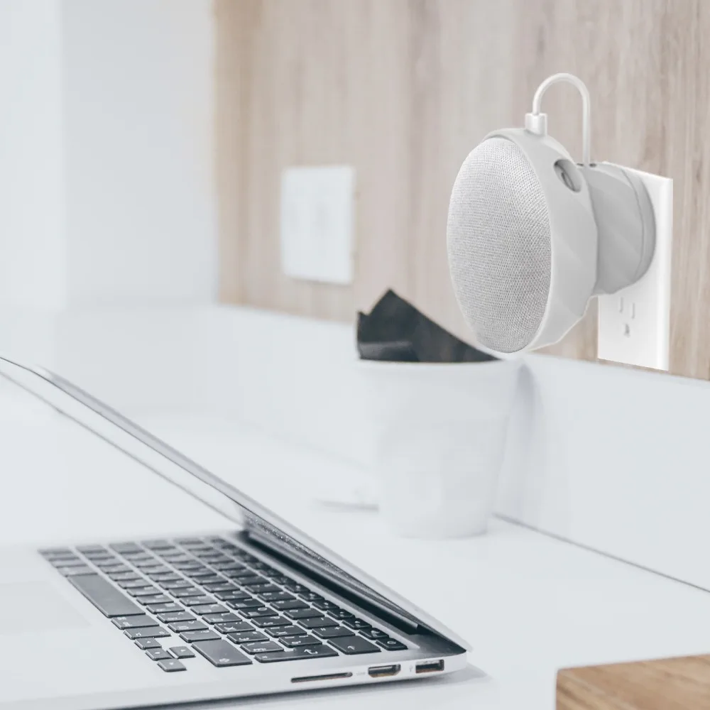 KIWI design UK/AU Version Outlet Wall Mount Holder for Google Home Mini, A Space-Saving Accessories Silicon Case 2Pack