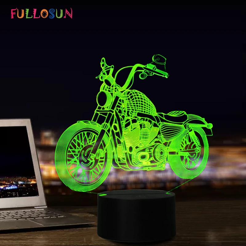 

USB LED 3D Lamp LED Motorcycle Model 3D Sensor Night Light Atmosphere Lamp as Bedroom Decoration