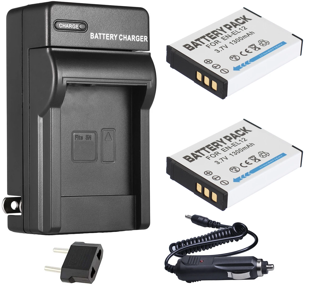 MACCHINA fotografica Caricabatteria ENEL 12 /& USB Cavo Nikon aw110 aw100 aw120 aw130 s9700