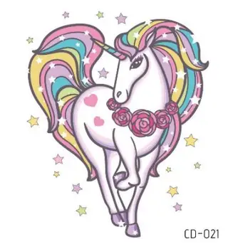 

Temporary Tatoo Fake Tattoo Sticker Unicorn Horse Star Waterproof Flash Tatto Tatouage Temporaire Hand For Girl Women Kids Men